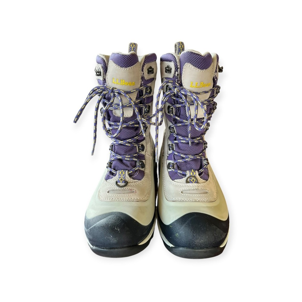 L.L. Bean Womens Hiking Boots Size 8 M Waterproof 271315 Purple/White